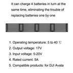Original Charge Housekeeper 4 Batteries Charger for DJI Avata, Charge Housekeeper