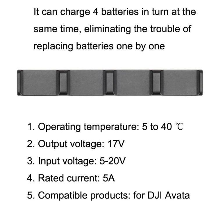 Original Charge Housekeeper 4 Batteries Charger for DJI Avata, Charge Housekeeper