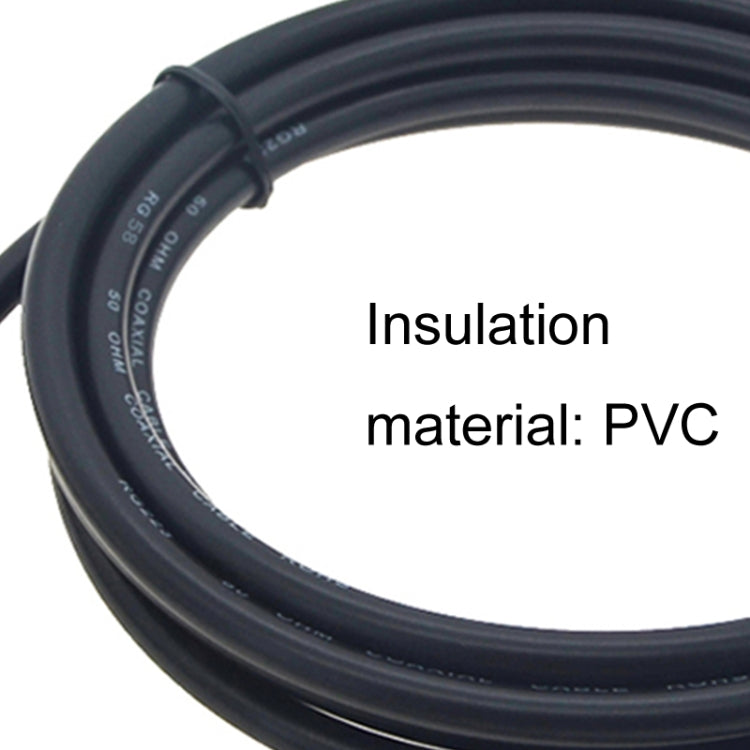 SMA Male To RP-SMA Male RG58 Coaxial Adapter Cable, SMA Male To RP-SMA Male 0.5m, SMA Male To RP-SMA Male 1m, SMA Male To RP-SMA Male 1.5m, SMA Male To RP-SMA Male 3m, SMA Male To RP-SMA Male 5m, SMA Male To RP-SMA Male 10m