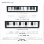 Children Beginner Piano Keyboard Color Stickers Musical Instrument Accessories, Imitation Piano Keys 61 Keys, Piano Keys 61 keys, Piano Keys 88 keys
