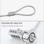 Four Digit Computer Lock Notebook Universal Anti-theft Password Lock, Diameter 3.5 mm Length 1.2 m, Diameter 3.5 mm Length 1.5 m, Diameter 3.5 mm Length 1.8 m