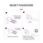Four Digit Computer Lock Notebook Universal Anti-theft Password Lock, Diameter 3.5 mm Length 1.2 m, Diameter 3.5 mm Length 1.5 m, Diameter 3.5 mm Length 1.8 m