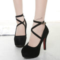 Women Shoes Round Toe Stiletto High Heels, 34, 35, 36, 37, 38, 39, 40, 41, 42