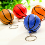 5 PCS Plastic Mini Basketball Keychain Men Car Key Ring Sports Souvenir Holiday Gift Random Color Delivery, Basketball Shape