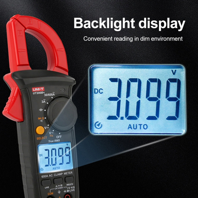 Digital Clamp Multimeter AC/DC Voltage Detector Frequency Resistance Tester, UT200B+ 600A, UT200A+ 400A