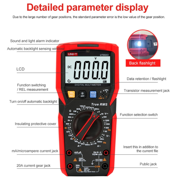 Digital High-Precision Multimeter Digital Display Multi-Meter, UNI-T UT89X, UNI-T UT89XE