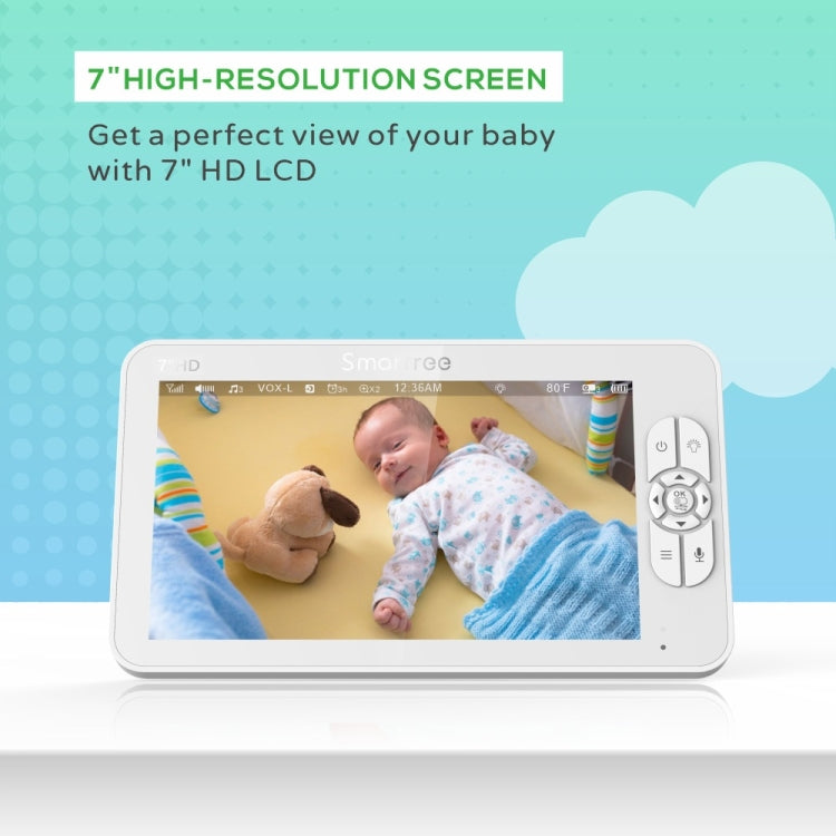SM70 7-inch 720 x 1080P Wireless Baby Monitor Camera Temperature Monitor 2 Way Audio, SM70 AU Plug, SM70 US Plug, SM70 UK Plug