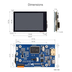 Waveshare 3.5inch 480x800 IPS Capacitive Touch LCD Display For Raspberry Pi ,HDMI Interface, 3.5 inch
