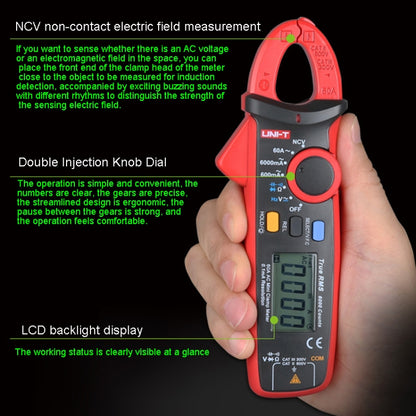 Digital Clamp Meter AC DC Voltage Detector, UT211B  60A