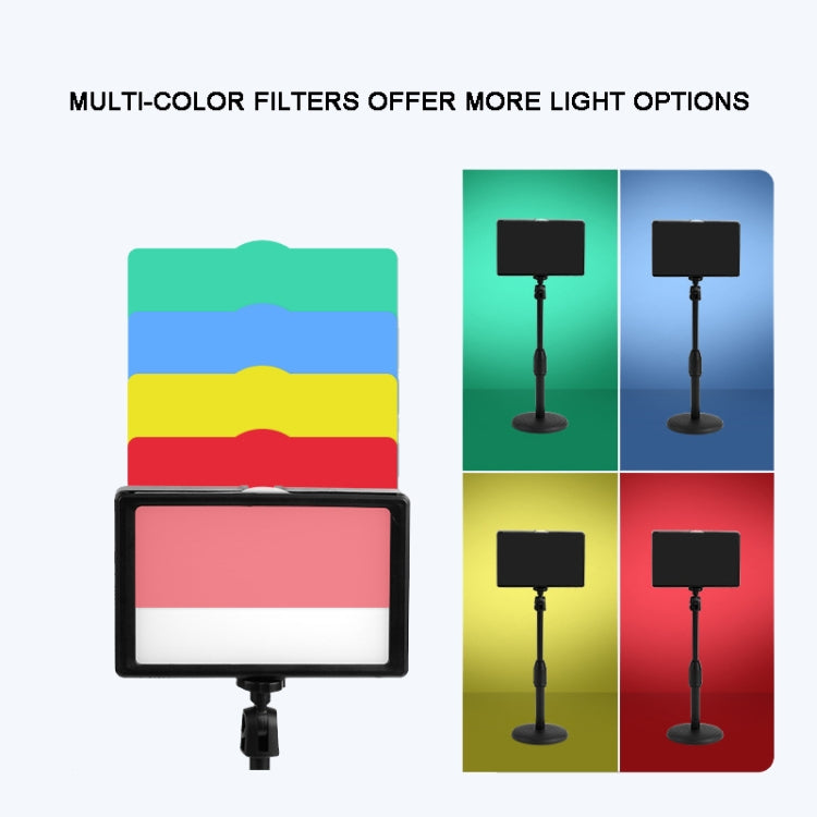 6 Inch 3200-5500K Three-color Temperature Photography Flat-panel Live Fill Light,Spec:, Small Tripod, 30cm Bracket, 42CM Bracket, 0.5m Bracket, 0.5m Bracket +Bluetooth RC, 2.1m Bracket, 2.1m Bracket+Bluetooth RC, Overhead Bracket