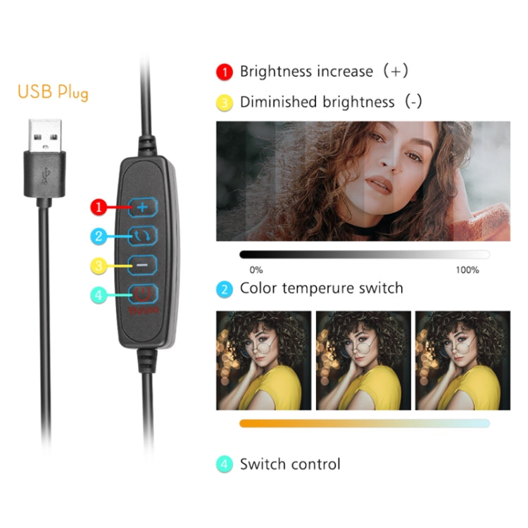6 Inch 3200-5500K Three-color Temperature Photography Flat-panel Live Fill Light,Spec:, Small Tripod, 30cm Bracket, 42CM Bracket, 0.5m Bracket, 0.5m Bracket +Bluetooth RC, 2.1m Bracket, 2.1m Bracket+Bluetooth RC, Overhead Bracket