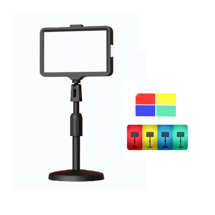 6 Inch 3200-5500K Three-color Temperature Photography Flat-panel Live Fill Light,Spec:, Small Tripod, 30cm Bracket, 42CM Bracket, 0.5m Bracket, 0.5m Bracket +Bluetooth RC, 2.1m Bracket, 2.1m Bracket+Bluetooth RC, Overhead Bracket
