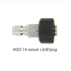 Pressure Washer Accessories Quick Connect Car Wash Water Hose Quick Connection, 14-3/8 Male + 14-3/8 Female, 14-3/8 Male + 15-3/8 Female, 15-3/8 Male + 15-3/8 Female, 15-3/8 Male + 14-3/8 Female