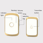 CACAZI A20 Smart Home Wireless Doorbell Digital Music Remote Control Waterproof Doorbell, US Plug, UK Plug, EU Plug
