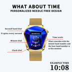 BINBOND Locomotive Concept Watch Men Live Black Technology Watch, Gold Net Belt Full Gold Blue Face, Gold Net Belt Full Gold Gold Face, Black Net Belt Black Steel Blue Face, Black Net Belt Black Steel White Face, White Net Belt White Steel Blue Face   ...