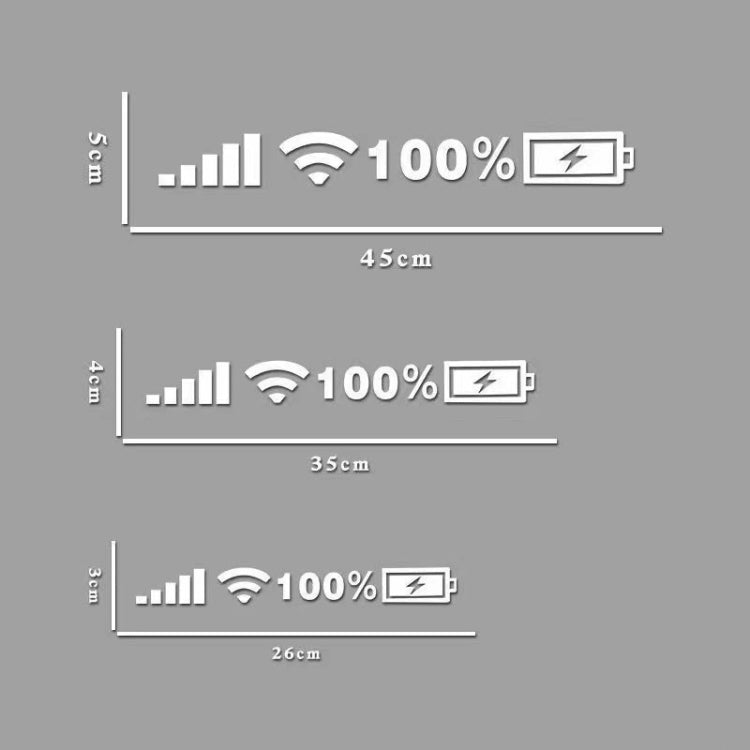 10 PCS Car Windshield Stickers Signal WiFi Power Vinyl Decal  Car Stickers, L, M, S