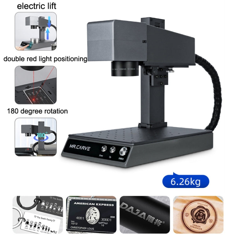 DAJA M1 Pro 2W Metal Nameplate High Precision Characters Laser Carving Machine, M1 Pro Ring Fixture EU Plug