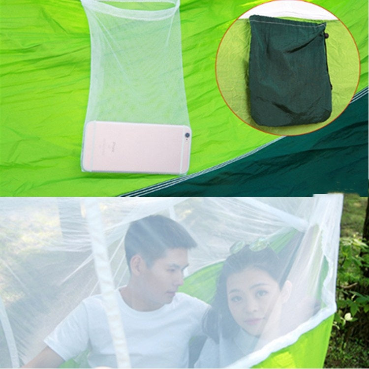Outdoor Mosquito Net Hammock Camping Ultralight Nylon Double Camping Air Tent, 260x140cm Blue, 260x140cm Green, 260x140cm Gray Blue, 260x140cm Pink Blue