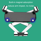 650 Vehicle-mounted Mobile Phone Gravity Bracket Air Outlet Navigation Holder, Silver, Black, Paste Silver, Paste Black