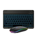10 Inch RGB Colorful Backlit Bluetooth Keyboard And Mouse Set For Mobile Phone / Tablet, Black, White