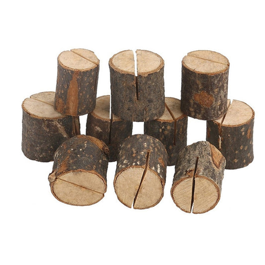 10 PCS Log Stump Nnote Holder Photo Clip Creative Home DIY Decorative Ornaments Shooting Props