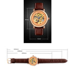 SKMEI 9229 Men Automatic Skeleton Mechanical Watch Thorough Bottom Student Watch, Silver Shell Black Face, Silver Shell Blue Face, Gold Shell Gold Face, Gold Shell Black Face, Rose Gold Shell Black Face, Rose Gold Shell Rose Gold Face