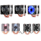 Desktop Computer 6 Copper Tube CPU Radiator Super Quiet, 6 Tube PWM Single Fan, 6 Tube PWM Double Fan, 6 Tube Without Light 3-pin Single Fan, 6 Tube Without Light 3-pin Double Fan, 6 Tube Red Light 3-pin Single Fan, 6 Tube Blue Light 3-pin Single Fan  ...