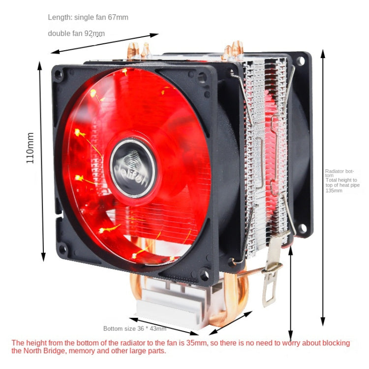 Desktop Computer 6 Copper Tube CPU Radiator Super Quiet, 6 Tube PWM Single Fan, 6 Tube PWM Double Fan, 6 Tube Without Light 3-pin Single Fan, 6 Tube Without Light 3-pin Double Fan, 6 Tube Red Light 3-pin Single Fan, 6 Tube Blue Light 3-pin Single Fan  ...