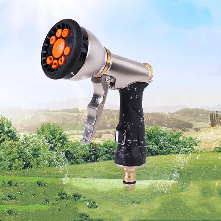 Electroplating Multifunctional High-pressure Water Gun 9 Function Front Trigger Car Wash Water Gun, 9 Function Front Trigger