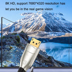 1.4 Version DP Cable Gold-Plated Interface 8K High-Definition Display Computer Cable OD6.0MM 30AWG With Nylon Mesh, 1m, 1.5m, 2m, 3m, 5m