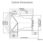Waveshare WS1132712 For Raspberry Pi M12 High Resolution Lens, 12MP, 113 Degree FOV, 2.7mm Focal Length,23965, 23965