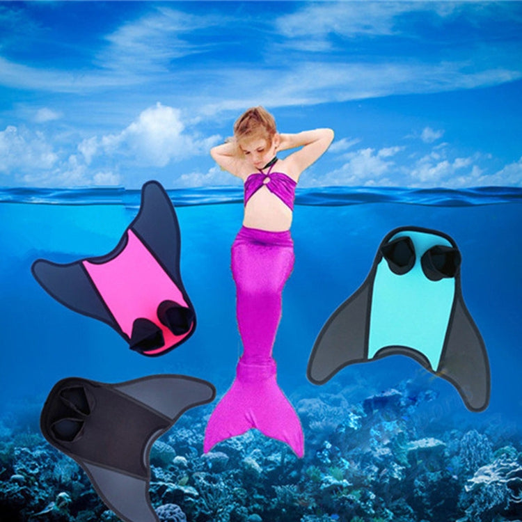 Fish Tail Shaped Fins Swimming Training Equipment Snorkeling Flippers, Adult, Child