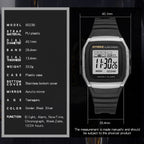 SYNOKE 9023B Multifunctional Sports Shockproof & Waterproof Electronic Watch, Black, Silver, Gold