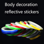 3 Rolls Bicycle Mountain Bike Motorcycle Sticker Car Contour Reflective Sticker Night Riding Reflective Sticker, 1 x 800cm