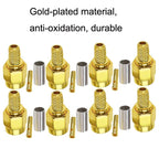 Plug Connector Crimp For RG58 / LMR195 / RG142 / RG400, 10pcs SMA Male, 10pcs SMA Female, 10pcs RP SMA Male, 10pcs RP SMA Female