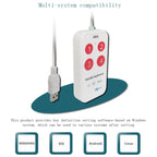 HK-4 4 Keys Custom Quick Copy and Paste Medical Ultrasound Acquisition USB Keypad, Cable Length: 2m, With Anti-skid Stand, Without Anti-skid Stand