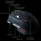 MOS7 7 Keys One-click Combo Custom Keyboard Shortcuts Game Mice, Cable Length: 2m