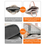 For MacBook 15.6-16.1 Inches MAHOO 10188 Ultra-Thin Hand Computer Bag Messenger Laptop Bag, Khaki, Dark Blue, Gray, Gray+Gray PU Power Bag, Dark Blue+Black PU Power Bag, Khaki+Gray PU Power Bag, Gray+Gray Mouse Pad, Dark Blue+Black Mouse Pad           ...