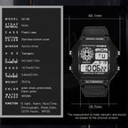 SYNOKE 9619B Nylon Canvas Strap Luminous Waterproof Digital Watch, Green Head Green Belt, Green Head Black Belt, Black Head Black Belt, Black Head Green Belt