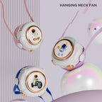 MD666-3 Cartoon Space Capsule Mini Portable Bladeless Hanging Neck Fan, Hanging Neck Fan (Purple), Hanging Neck Fan (Pink), Hanging Neck Fan (Blue)