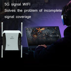 KP1200 1200Mbps Dual Band 5G WIFI Amplifier Wireless Signal Repeater, EU Plug, US Plug, AU Plug, UK Plug