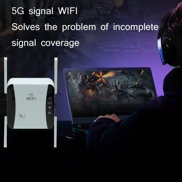 KP1200 1200Mbps Dual Band 5G WIFI Amplifier Wireless Signal Repeater, EU Plug, US Plug, AU Plug, UK Plug