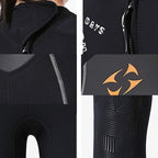 DIVE&SAIL WS-19481 One-piece Long-sleeved Warm Diving Suit Surfing Snorkeling Swimsuit, S, M, L, XL