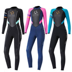 DIVE&SAIL WS-19481 One-piece Long-sleeved Warm Diving Suit Surfing Snorkeling Swimsuit, S, M, L, XL