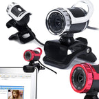 HXSJ A859 480P Computer Network Course Camera Video USB Camera Built-in Sound-absorbing Microphone, Red, Black, No Camera Function Black, No Camera Function  Red