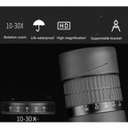 Continuous Zoom Single Tube Low Light Night Vision HD High Magnification Telescope, 10-30X50