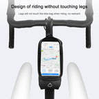 WHEEL UP Hard Shell Bicycle Bag Front Beam Bag Mountain Bike mobile Phone Touch Screen Tube Bag Riding Equipment, White reflective models, Colorful reflective models