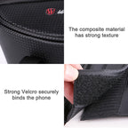 WHEEL UP Anti-splashing Touch Screen Bicycle Mobile Phone Bag Mountain Bike Front Beam Bag Riding Handlebar Bag, Black, Black and Red, 010 Chinese Elements, Twist Section-Black, Ball Pattern Section-Black