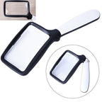 2X Handheld Folding Five LED Lights For Elderly People Reading Newspapers HD Acrylic Optical Lens Magnifying Glass, Folding With LED Lights