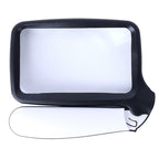 2X Handheld Folding Five LED Lights For Elderly People Reading Newspapers HD Acrylic Optical Lens Magnifying Glass, Folding With LED Lights